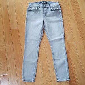 Express Gray Wash Geometric Trim Legging